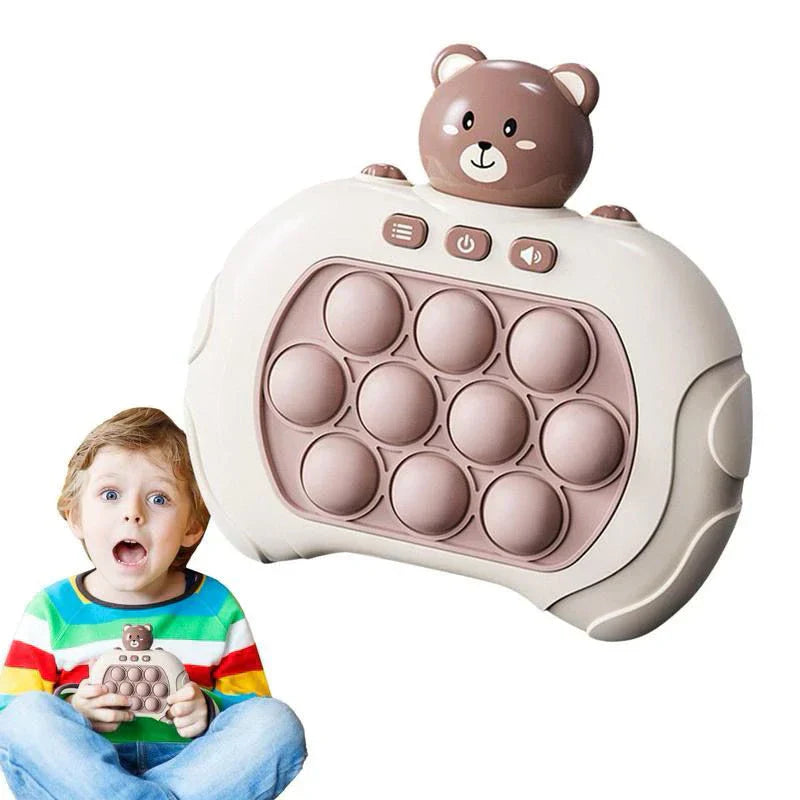 Pop Quick Push Bubbles Game Machine para crianças, brinquedos dos desenhos animados, diversão