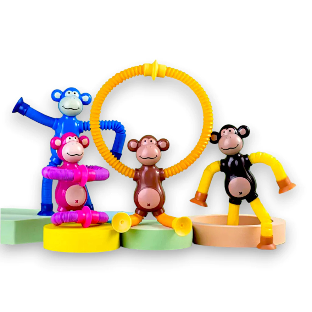 Kit de Robôs Cartoon Telescópicos para Diversão, Criatividade e Descompressão