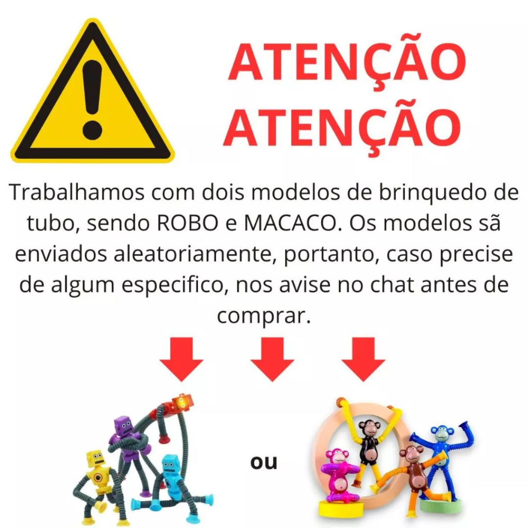 Kit de Robôs Cartoon Telescópicos para Diversão, Criatividade e Descompressão