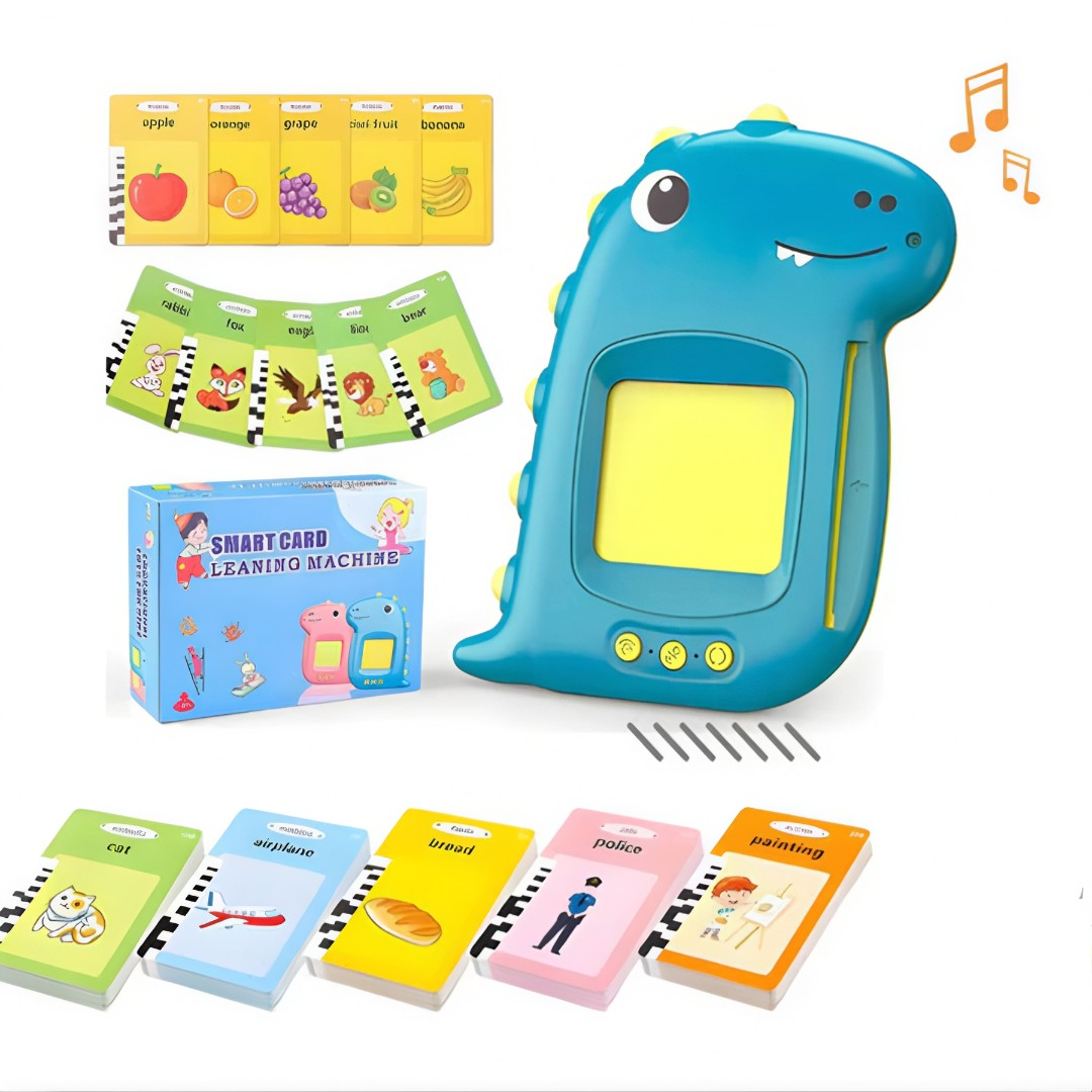 🦖 DinoEdu™ – Brinquedo Infantil Interativo de Alfabetização Bilíngue (Português + Inglês)