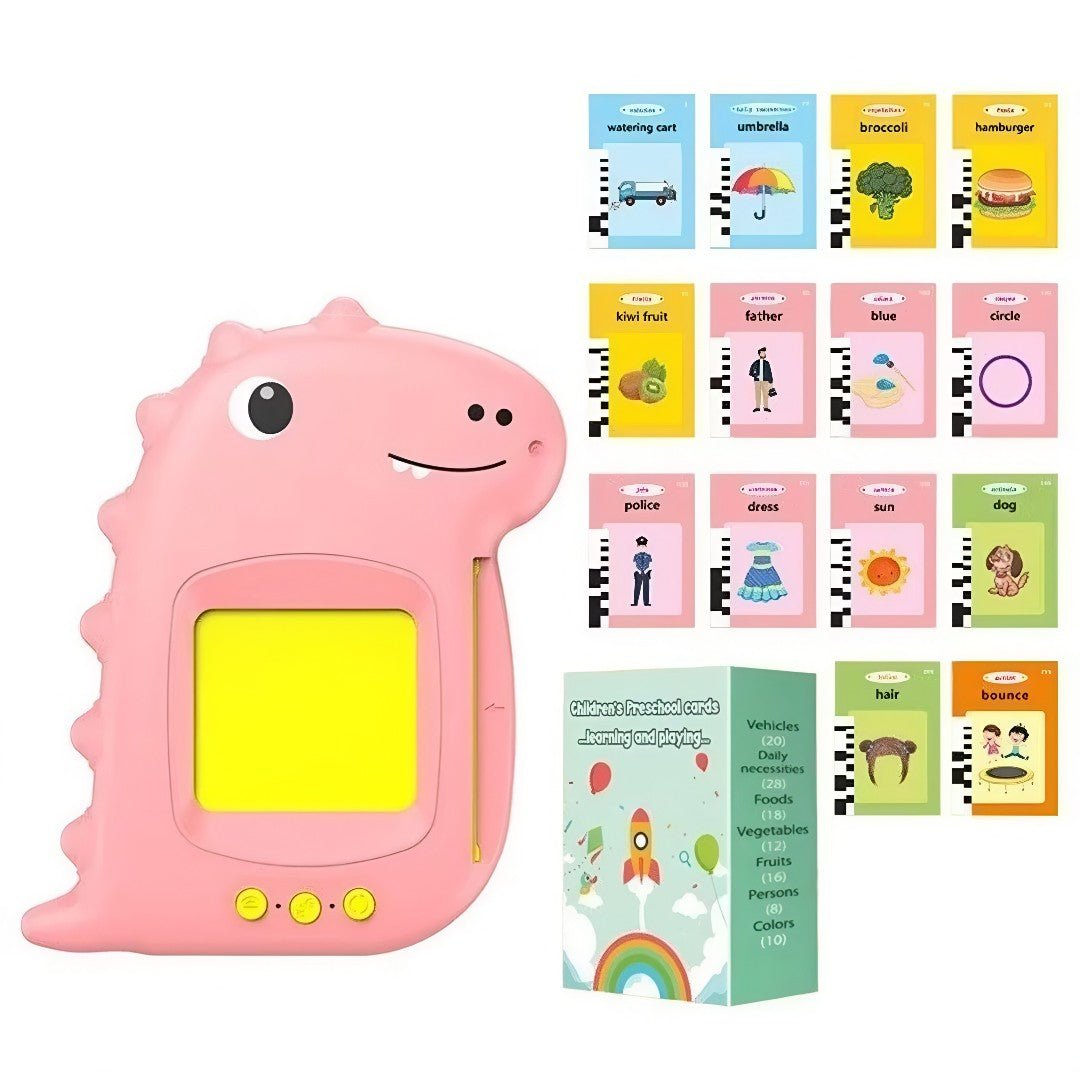🦖 DinoEdu™ – Brinquedo Infantil Interativo de Alfabetização Bilíngue (Português + Inglês)